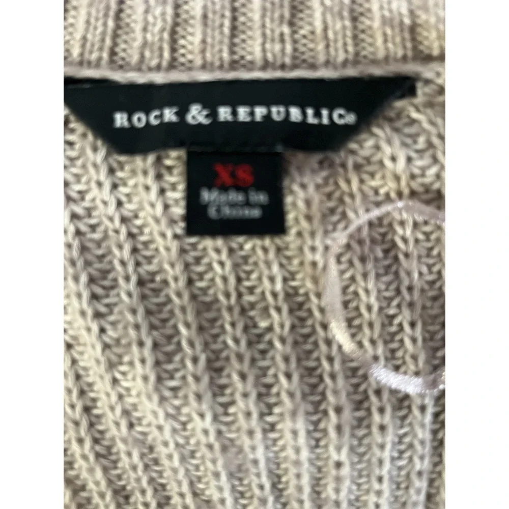 Rock & Republic‎ Open Front Cardigan Sweater Women's Size XS